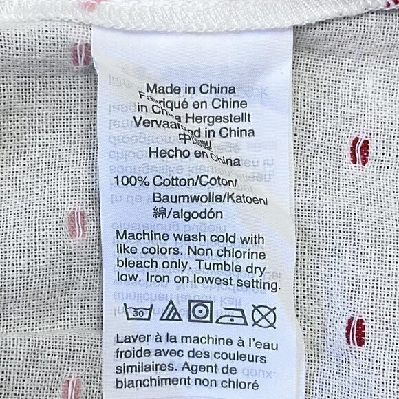 Madewell Peplum Crossover Short Sleeve Ivory Top Rainbow Clipdot Women’s S NWT - Picture 10 of 10